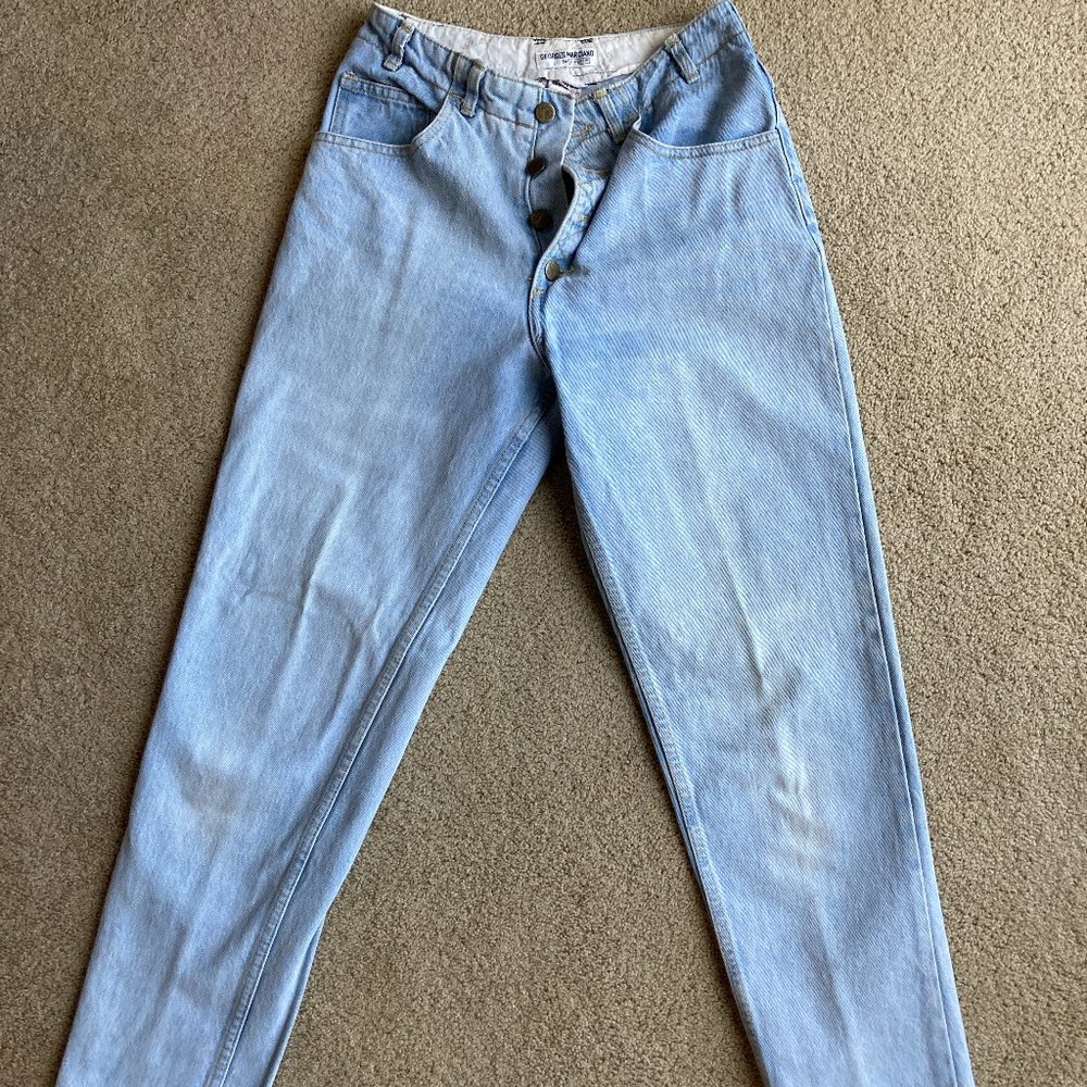 1980s vintage Georges Marciano for GUESS light wash button fly